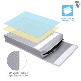 §COD  Portable Fireproof Document Bag Holder Pouch Home Office Safe Bag Fire & Water Resistant File Folder Safe 