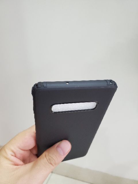 Ốp lưng Samsung Galaxy S10 Plus dẻo màu chống sốc thế hệ mới bảo vệ 4 Góc Đen