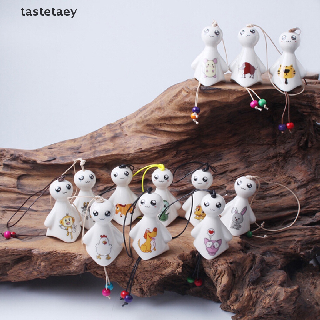 Tast Hanging porcelain wind chimes outdoor bells garden home decoration sunny dolls .