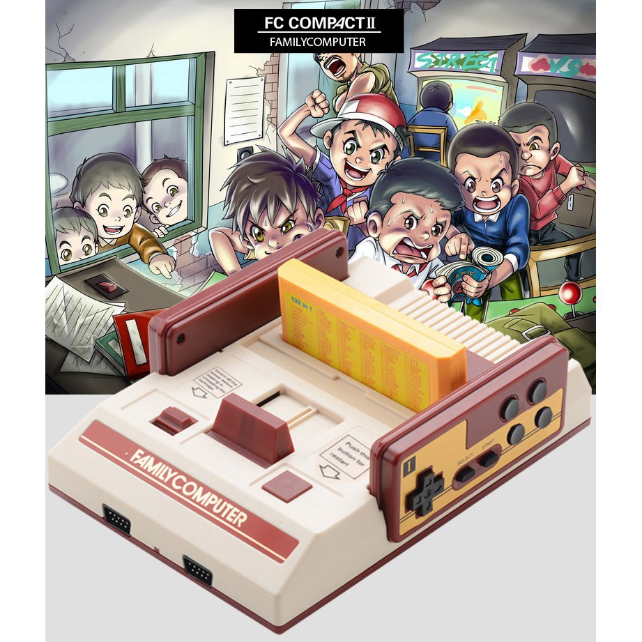 Máy Game FC Compact Có 132Trò Chơi Không Lập Lại cực hay như contra, mario, cậu bé 3 mắt, Tsubasa...
