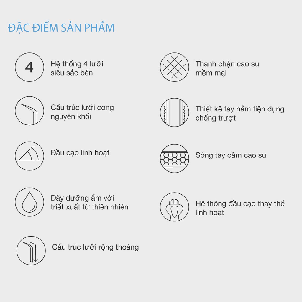 Bộ Dao cạo và Vỉ 04 đầu cạo râu 4 lưỡi DORCO PACE 4 + Tặng 1 áo thun cổ động & 2 snack