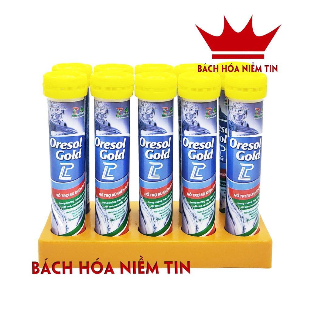 Viên sủi điện giải Oresol Gold LP - Bổ sung và hạn chế mất nước, tăng cường sức khỏe - Tuýp 20 viên