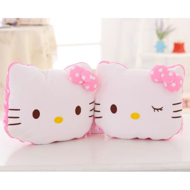 Mền gối 2 trong 1 hình Hello Kitty