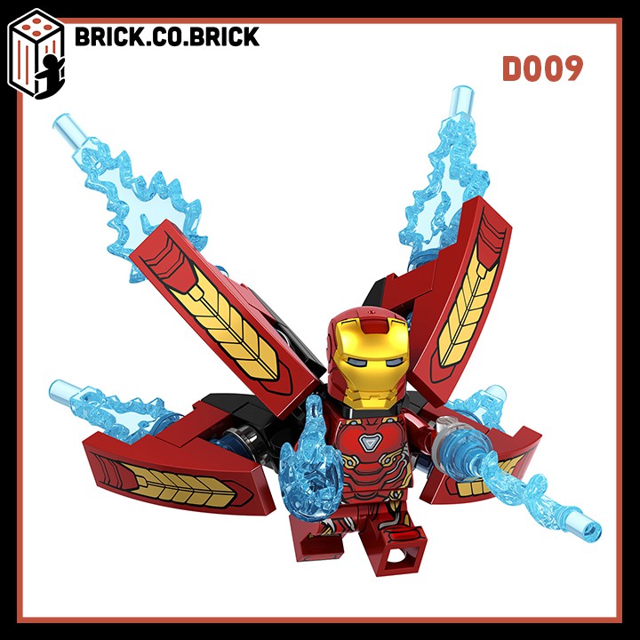 Iron Man Avengers Infinity War Đồ Chơi Lắp Ráp Non LEGO Minifig Minifigure Mô Hình Người Sắt D009