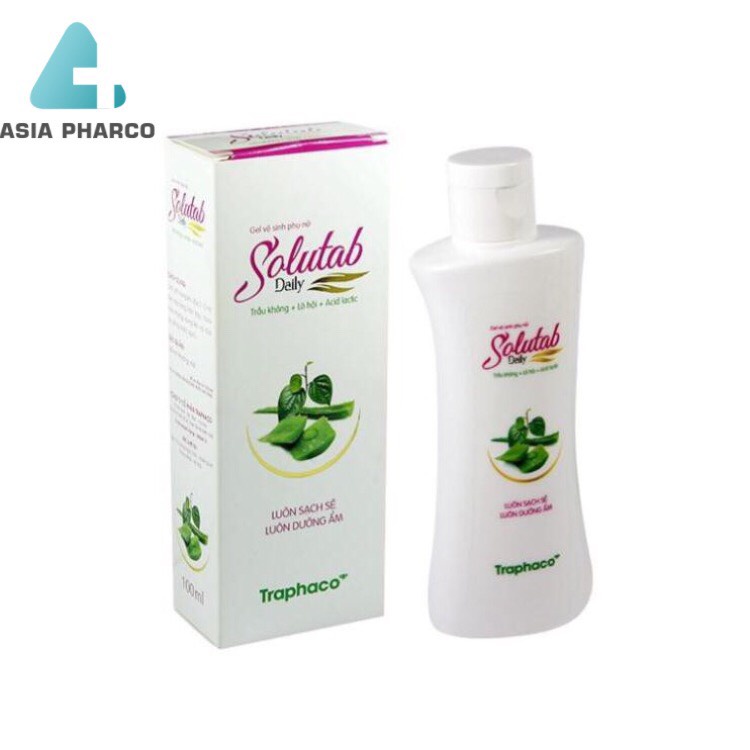 Gel vệ sinh phụ nữ Solutab Daily 100ml - luôn sạch sẽ luôn dưỡng ẩm