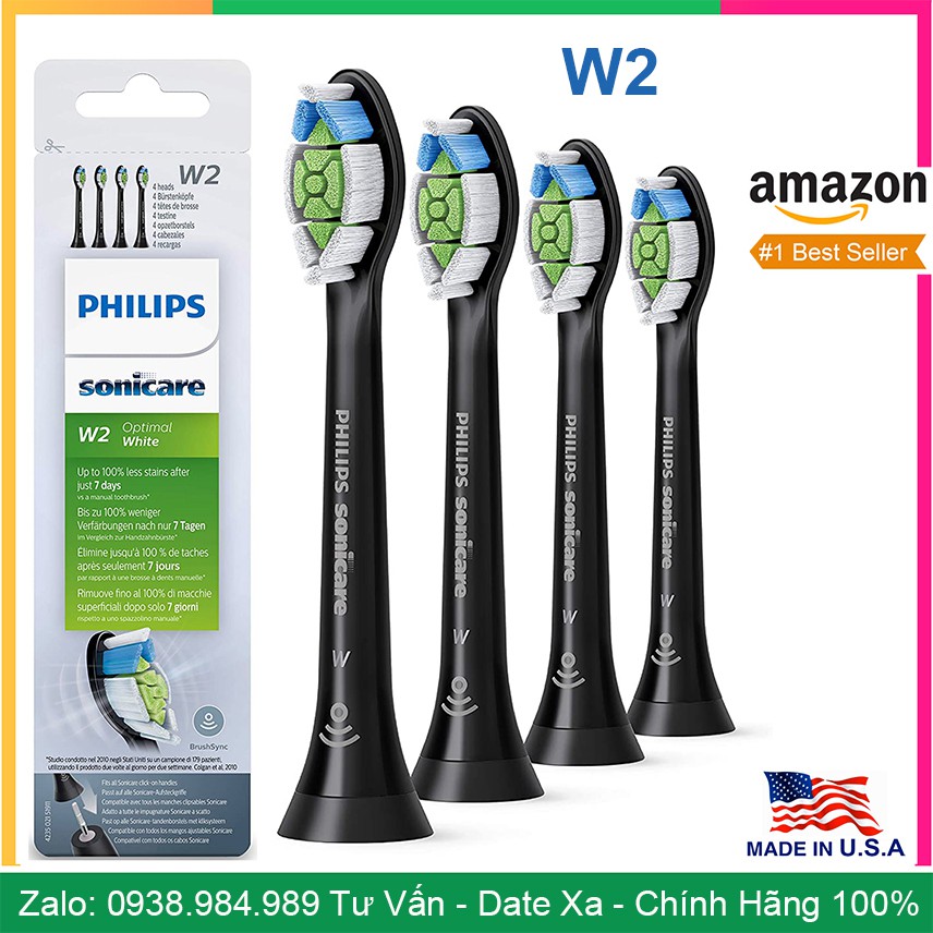 Đầu Bàn Chải Điện Philips Sonicare C1,C2,C3,G2,W,W3,G2,G3. Có Chip Nhận Biết chế độ chải