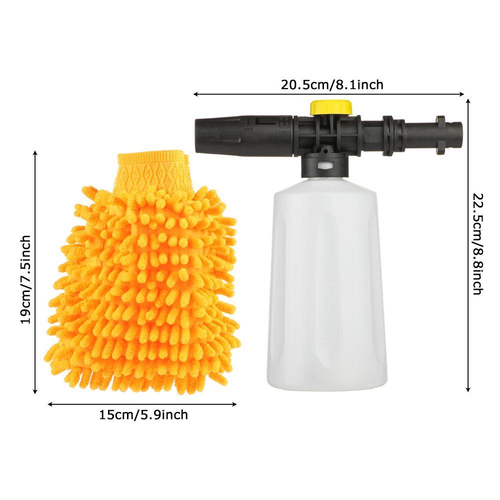 Bộ Dụng Cụ Xịt Bọt Tuyết Rửa Xe Sức Chứa Lớn Có Thể Điều Chỉnh Kèm Khăn Lau