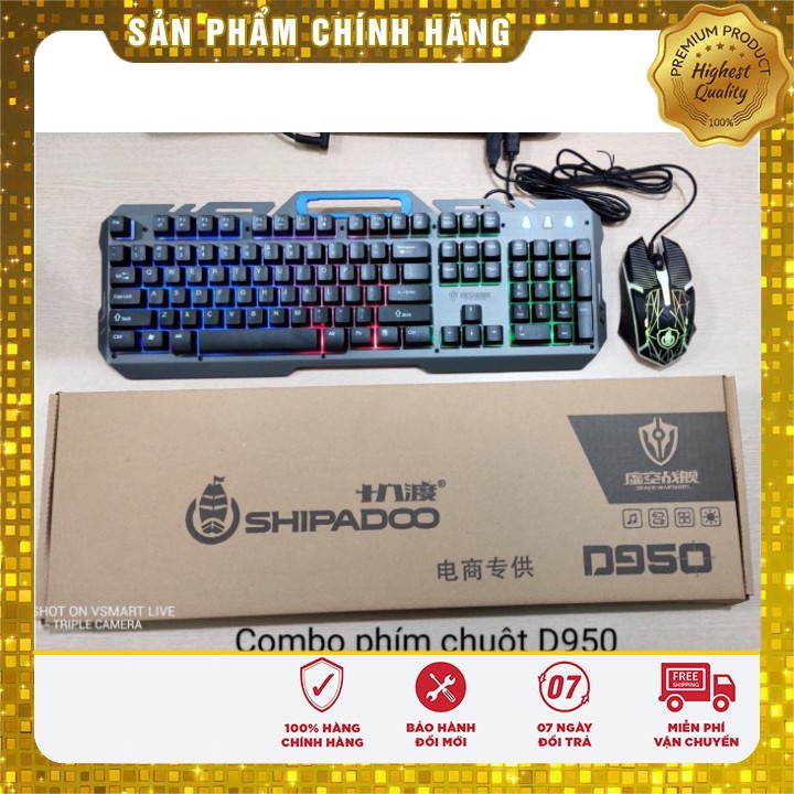 Bộ Bàn Phím Chuột D950-D620 SHIPADOO (Xả Kho) Bàn phím chuột chơi game cổng USB  siêu nhạy Tặng kèm bàn di Razer.BPCS2 | BigBuy360 - bigbuy360.vn