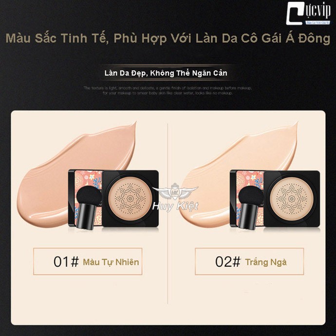 Phấn Nước Beauty Cream Venzen (BB Cream) Che Khuyết Điểm, Dưỡng Ẩm Tặng Kèm Mút Tán Hình Nấm MS6001