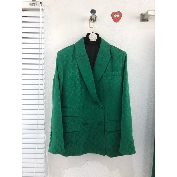 Bộ vest nữ dáng rộng thiết kế sang trọng thương hiệu Gucci GC cao cấp