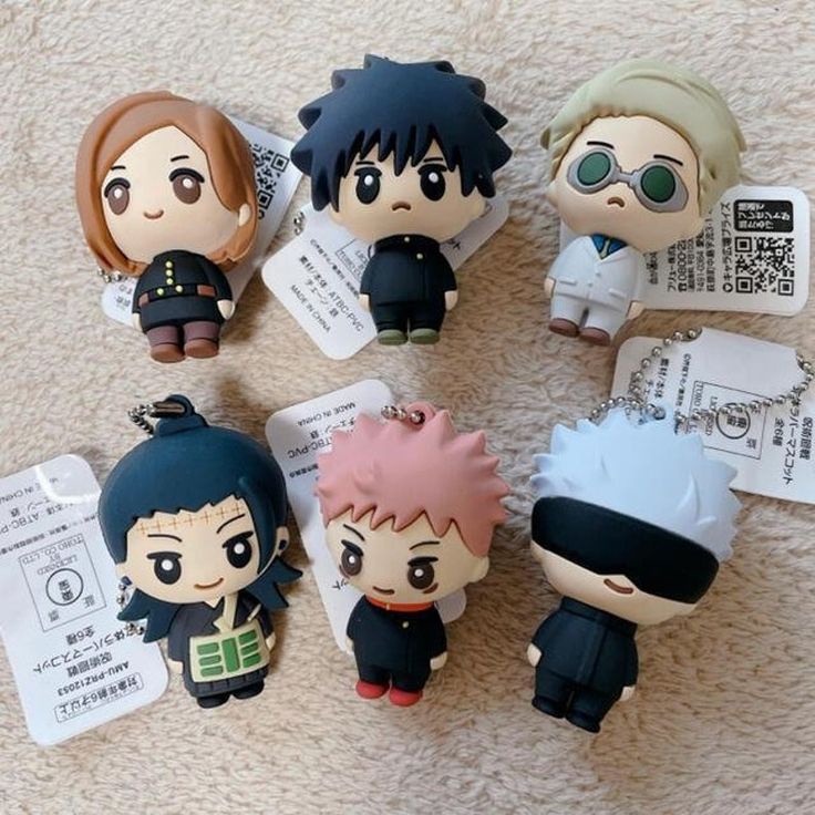 Móc chìa khóa Jujutsu Kaisen Rubber Keychain Yuji Megumi Gojo Nobara