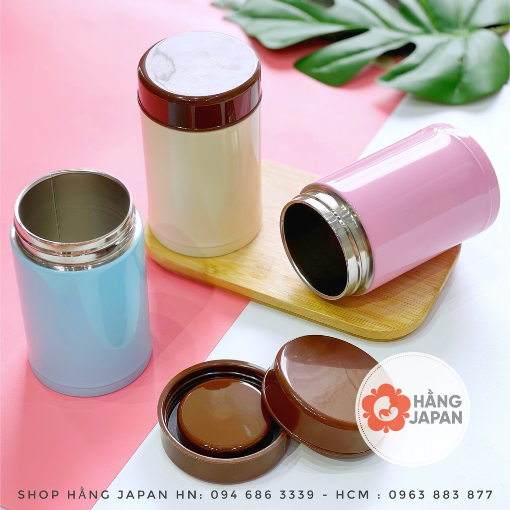 Bình ủ cháo giữ nhiệt siêu gọn nhẹ Stainless nội địa Nhật 260ml đủ màu