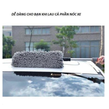 Chổi lau bụi xe ô tô sợi dầu nano chuyên dụng Cán có thể kéo dài