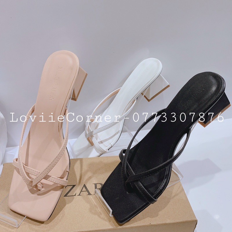 DÉP CAO GÓT LOVIIECORNER - GUỐC NỮ ĐẾ VUÔNG XỎ NGÓN 5 PHÂN D210139 D201271