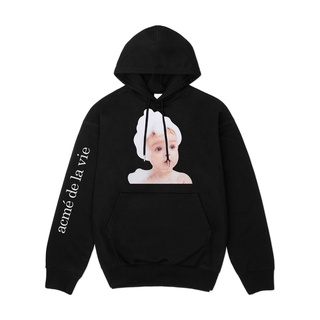 Áo hoodie adlv baby face black bubble