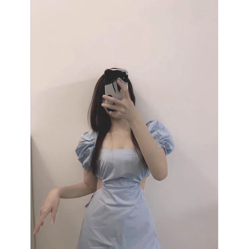 (L233) Đầm cổ vuông hở lưng cách điệu hàng order (có ảnh thật và bảng size ở cuối) | BigBuy360 - bigbuy360.vn