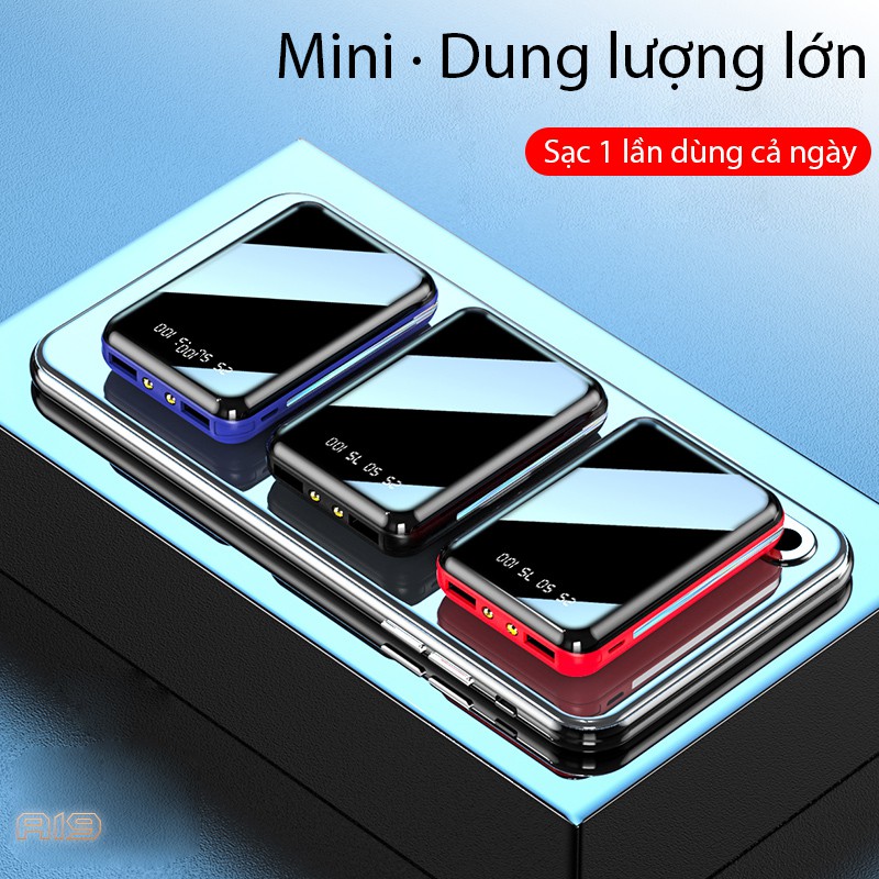 Pin sạc dự phòng Cát Thái A23H dung lượng 9000mAh nhỏ gọn dễ dàng bỏ túi màn hình Full kính hiển thị lượng pin 2 cổng