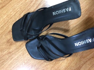 Giày cao gót xỏ ngón đế 7cm (ảnh thật)