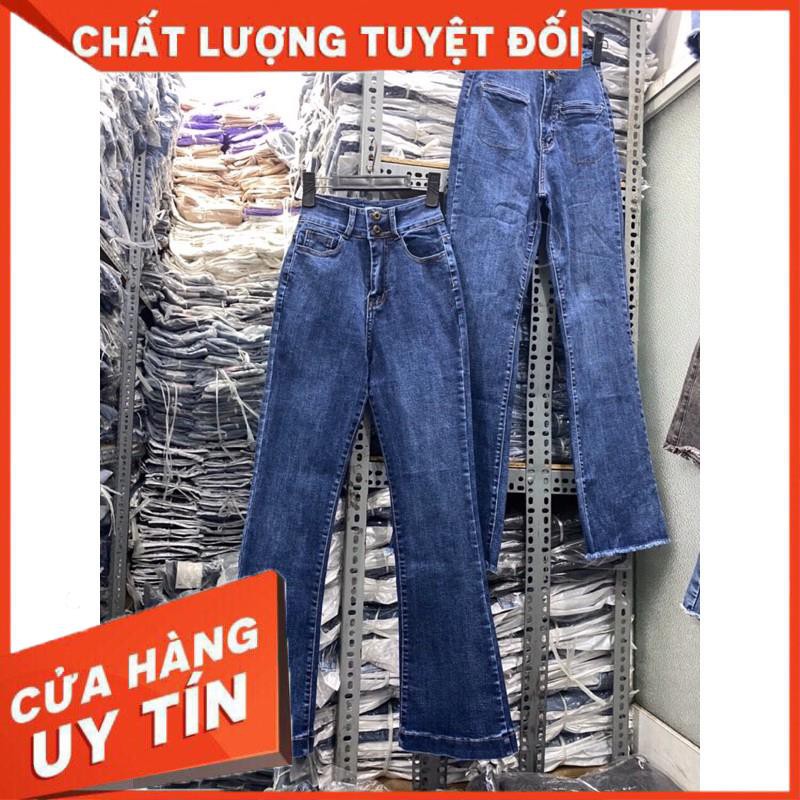 QUẦN JEANS LOE DÁNG DÀI LƯNG CAO 2 NÚT- ảnh thật shop chụp | BigBuy360 - bigbuy360.vn
