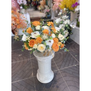 Hoa lụa🌺- chậu hoa lụa decor trang trí theo phong cách hiện đại