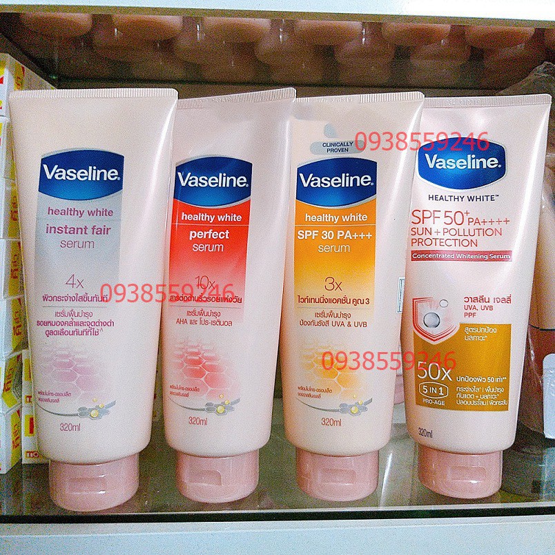 Serum Dưỡng Thể Trắng Da Vaseline Healthy White Thái 320ml