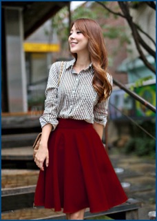 Chân Váy Xòe Vintage Thời Trang