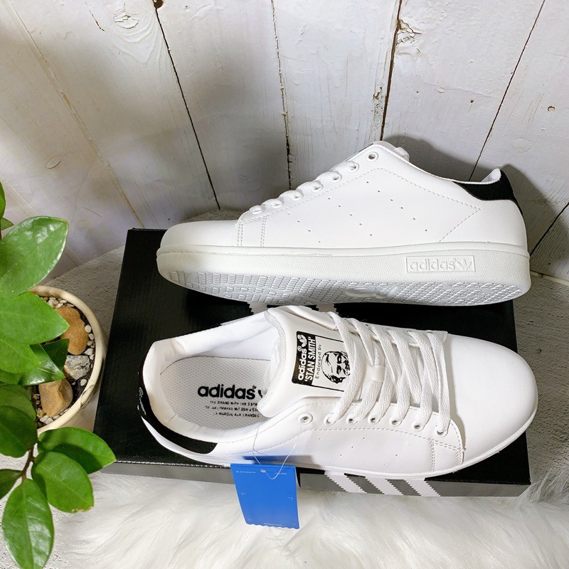 Giày stan smith trắng gót đen loại đẹp súp chuẩn fullbox