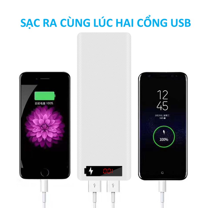Box sạc dự phòng 10 cell 18650 ✅Bảo vệ lắp ngược✅ Box sạc chất lượng cao màn hình Led