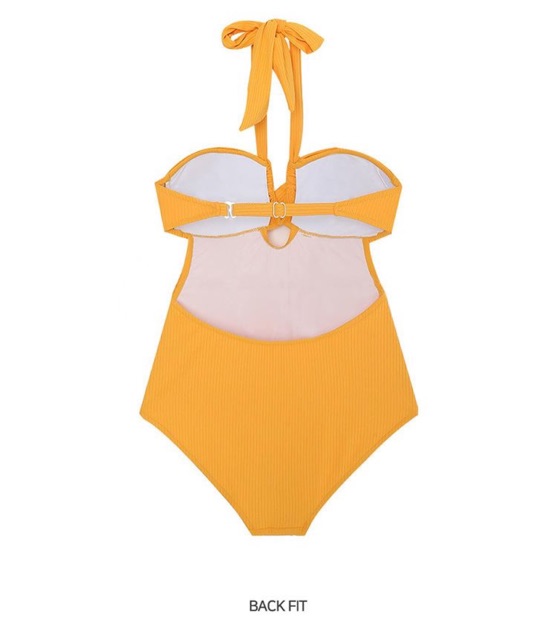 [BKN655] &lt;HÀN&gt; BODYSUIT VÀNG VẢI GÂN KIỂU HÀN