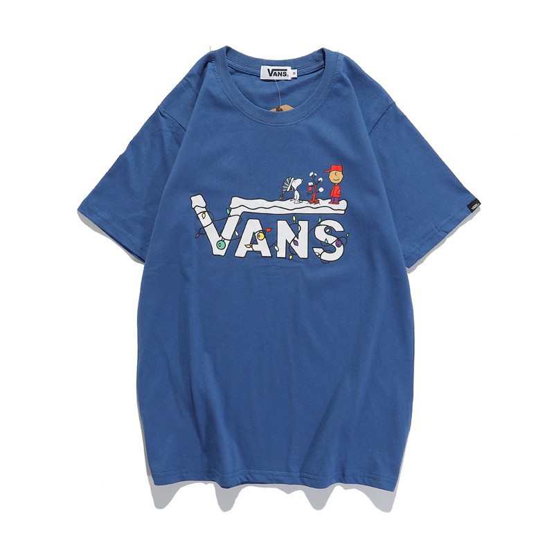 Áo Thun Tay Ngắn Cổ Tròn In Hình Vans Snoopy Độc Đáo Cho Nam Và Nữ