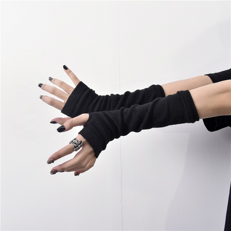  Cặp găng tay dài hở ngón co giãn cho nữ