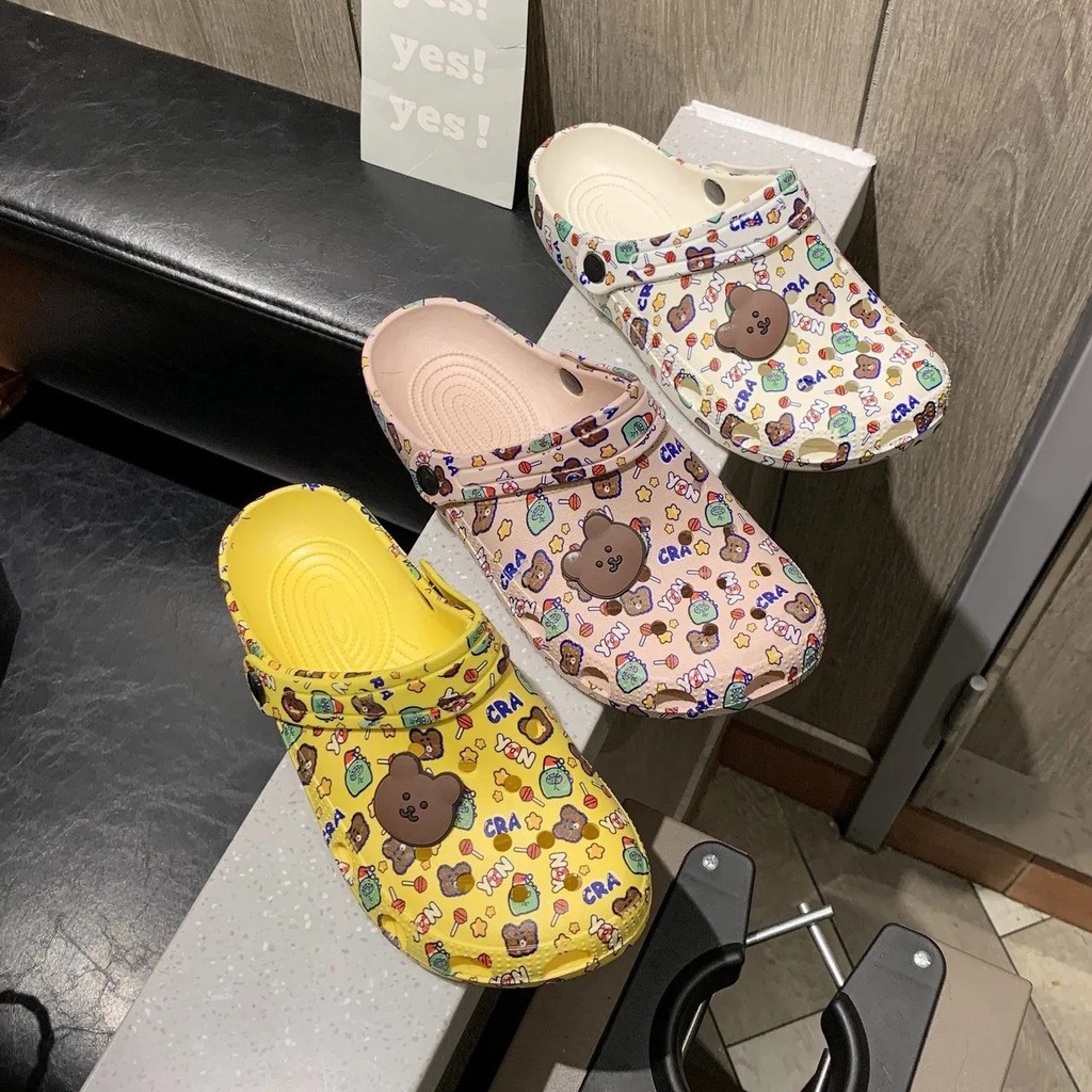 JY210 - Dép cross gấu nhiều màu sắc, dép xinh hàng sẵn giá hạt dẻ