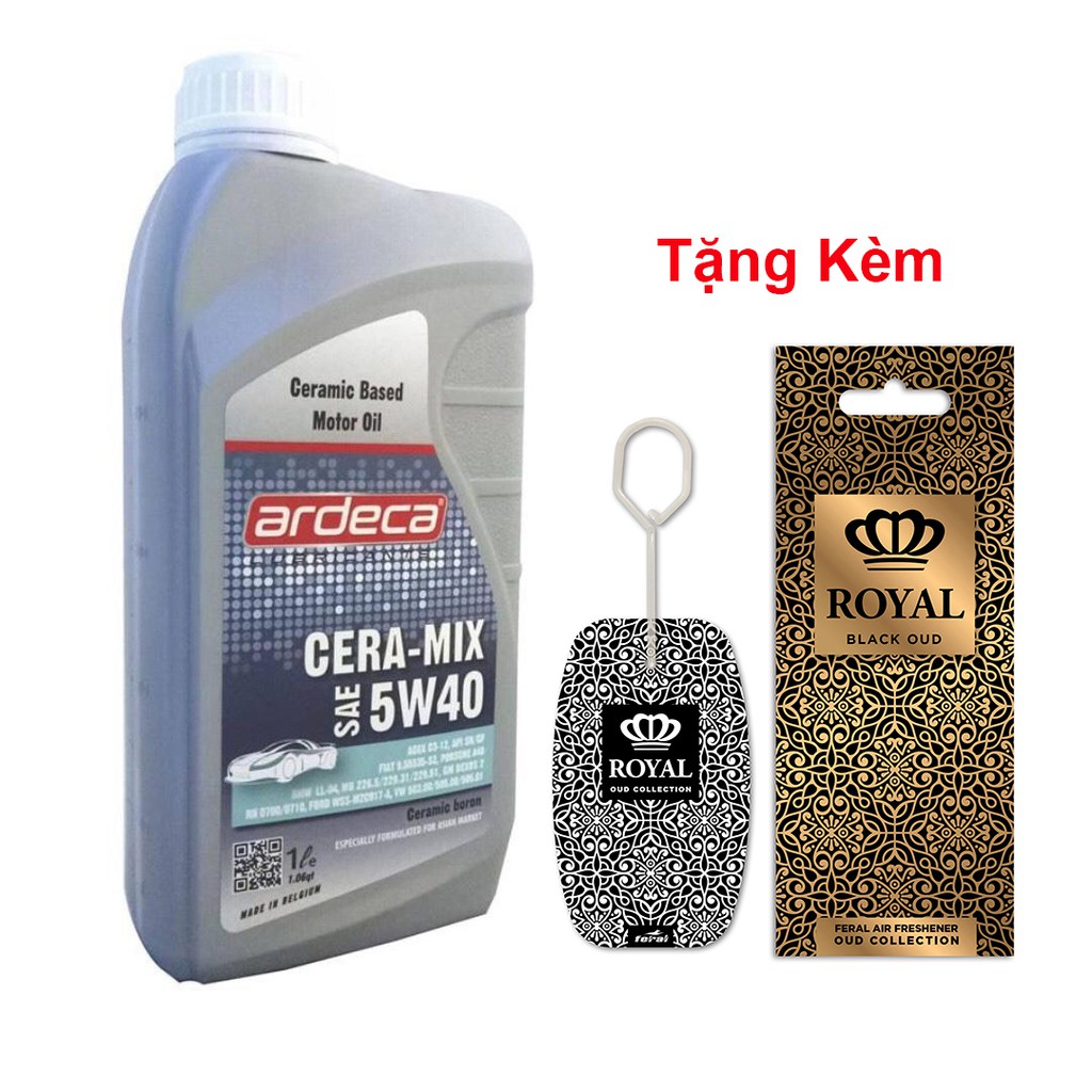 Tặng kèm giấy thơm hương hoàng gia khi mua Nhớt Ardeca Cera-Mix 5W40 công nghệ gốc sứ"Ceramic Based" nhập khẩu từ Châu Â