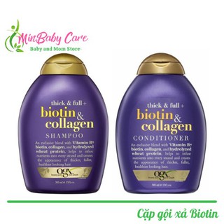 [ Chính Hãng ] Dầu gội xả Biotin & Collagen OGX 385ml - Giảm Rụng Kích Thích Mọc Tóc Trị Gàu