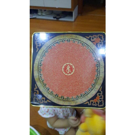 Tranh gỗ mandala chú lăng nghiêm 20x20 mica