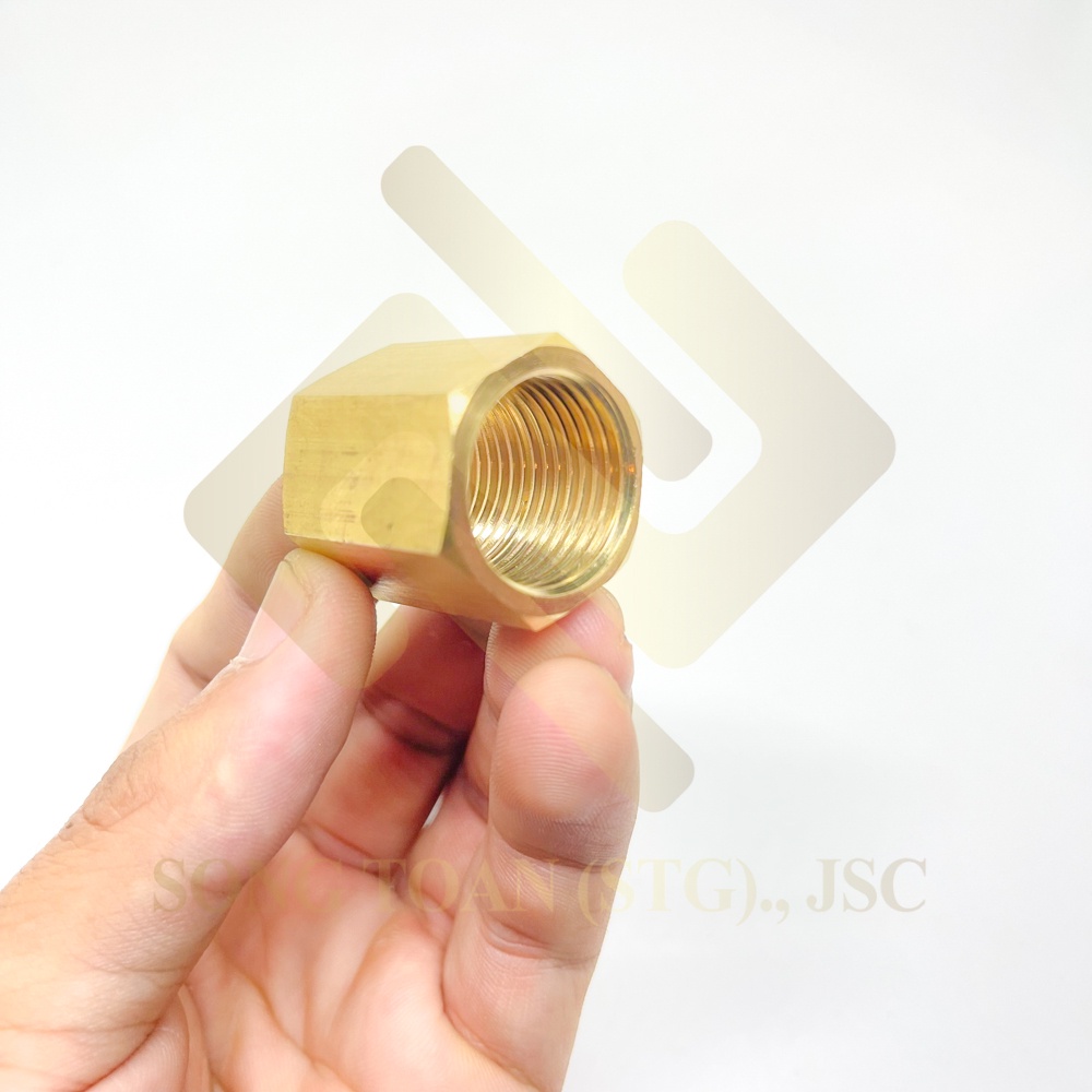 [MĂNG SÔNG ĐỀU] Khớp nối hai ren trong dân dụng BSP hệ G - Bằng đồng (Brass pipe fitting socket - reducing coupling)