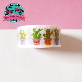 [ẢNH THẬT] Cuộn washi tape họa tiết xương rồng cute trang trí sổ tay, bullet journal