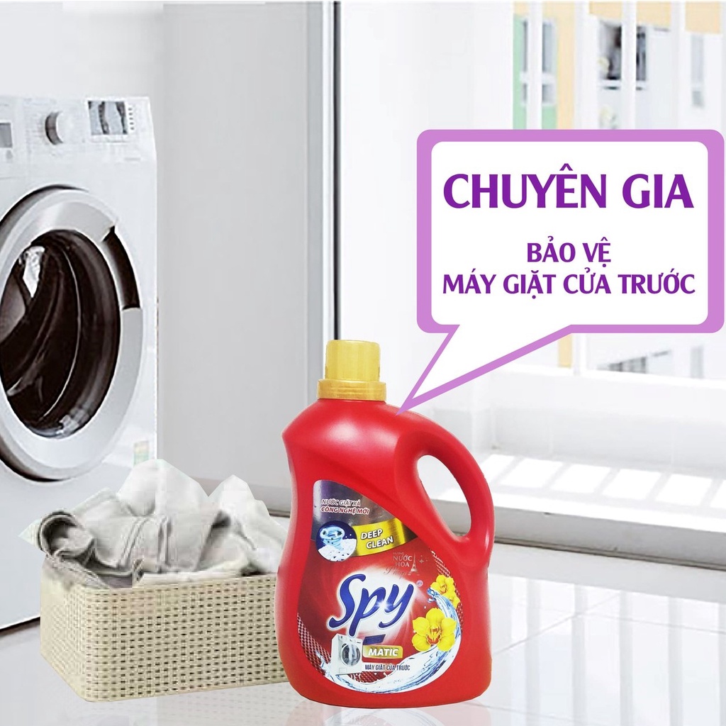 Nước giặt xả SPY Deep Clean Matic Dành cho máy giặt cửa Ngang 3,6 kg ít bọt