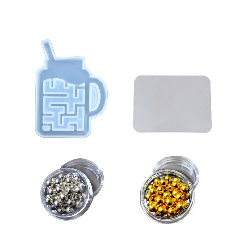 Sa Khuôn Silicon Hình Mê Cung 3D Tự Làm Mặt Dây Chuyền / Móc Khóa Tiện Dụng