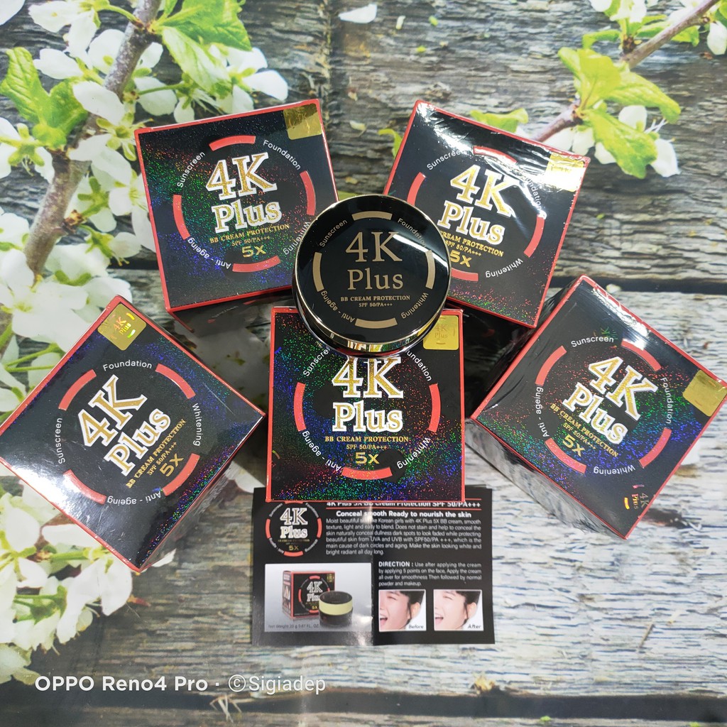 Kem nền chống nắng 4k plus Thái Lan