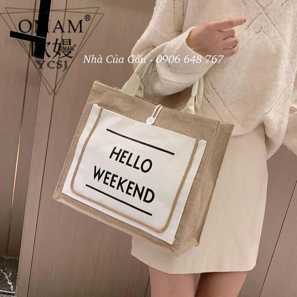 Túi cói hello weekend đang cực kỳ HOT