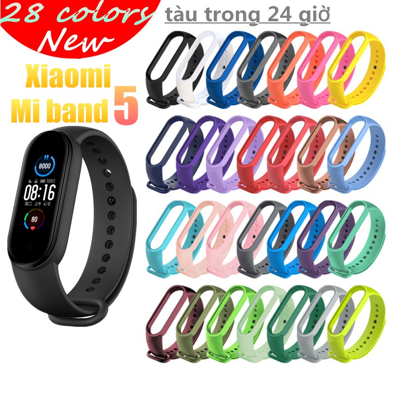 Dây đeo tay thay thế chất liệu silicon TPU cho  Xiaomi Mi Band 5 6