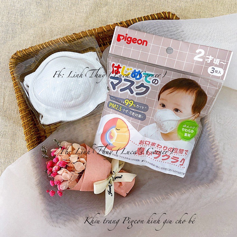Khẩu trang gấu Pigeon Nhật Bản cho bé