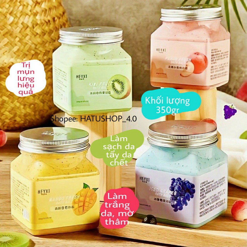 Muối Tắm Tẩy Da Chết Vị Hoa Quả HEYXI - Một Hộp Muối Tắm Tẩy Da Chết Hoa Qủa