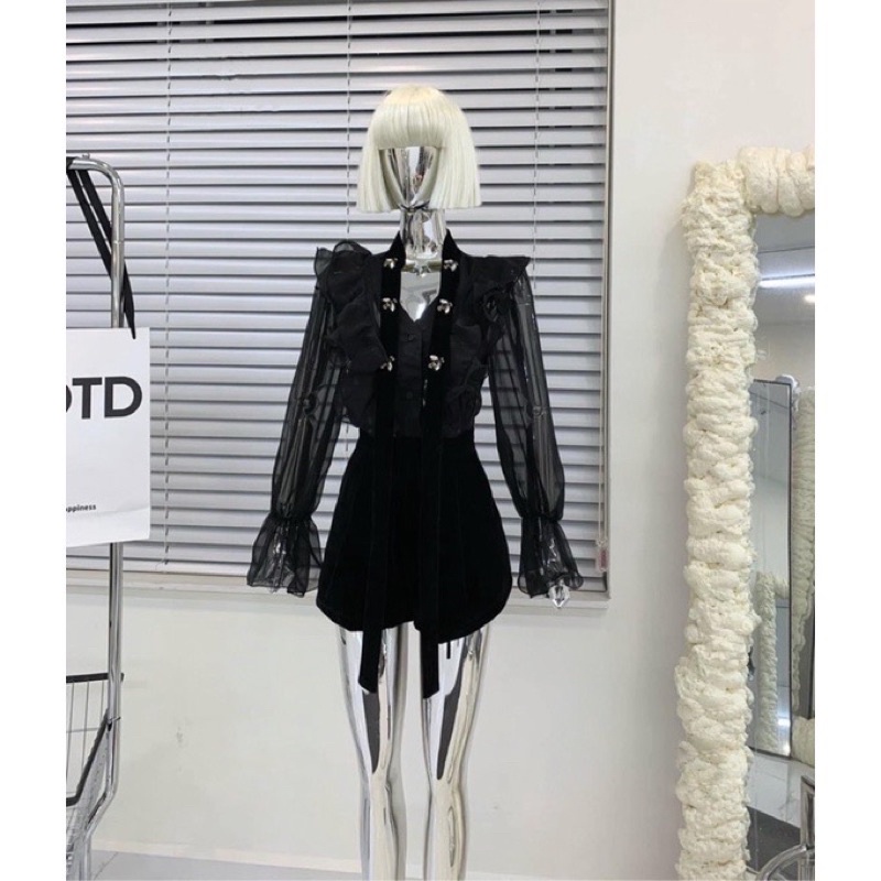 Sét sơmi đính ong sang trọng