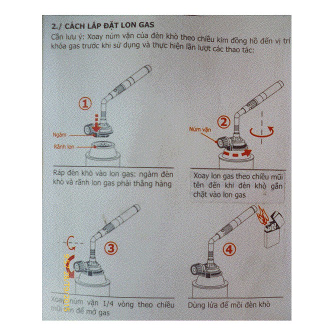 Đầu Đuốc Khò Hàn Cho Lon Gas Mini
