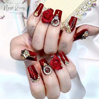Charm Kim Loại Vàng Đá Đính Móng | Trang Trí Móng Tay C034