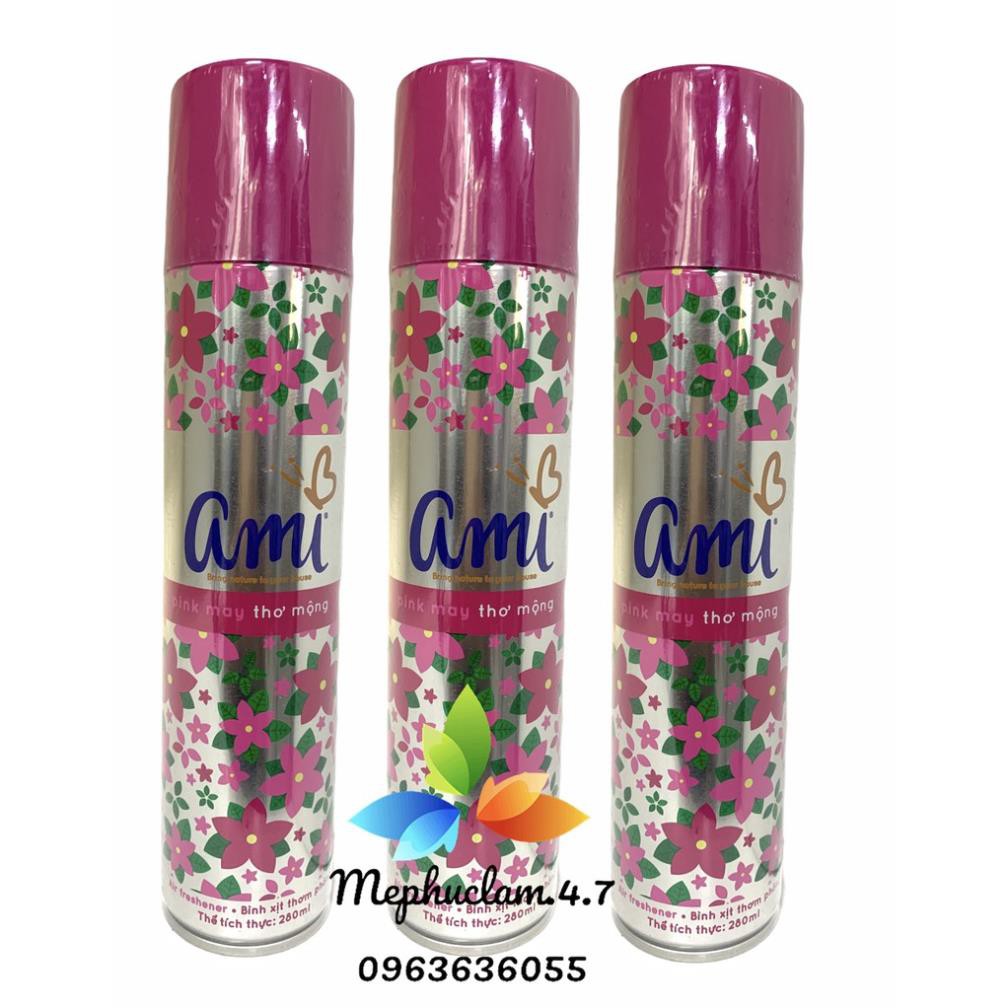  [1 chai ] xịt phòng Ami 280ml các mùi