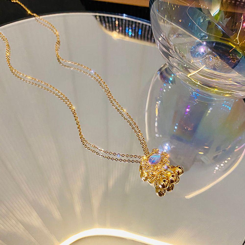 AROMA Vòng cổ Mặt Hình Đám Mây Phối Tua Rua Phong Cách Vintage