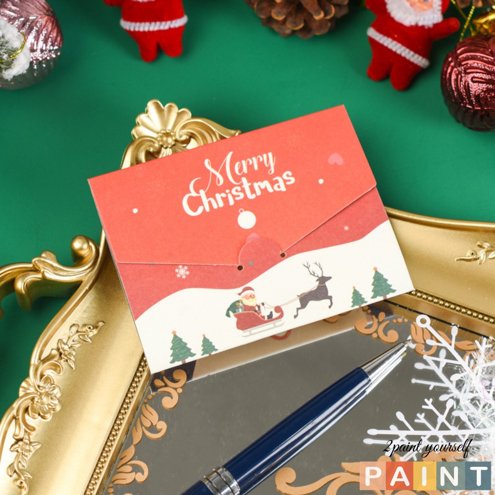 Thiệp giáng sinh, thiệp noel phong thư trang trí giáng sinh, phụ kiện chụp ảnh decor